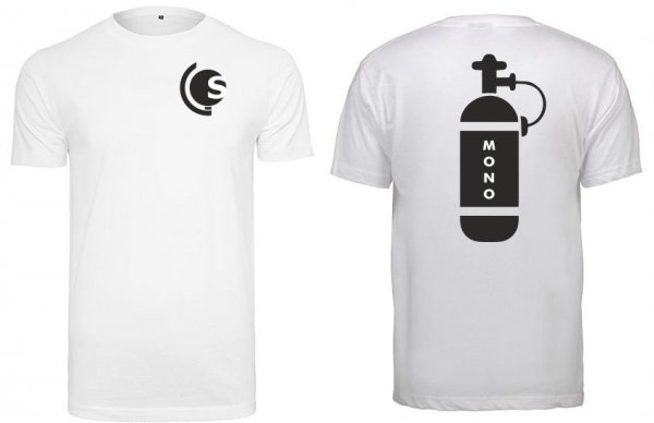 T-Shirt Mono-Tauchflasche weiß